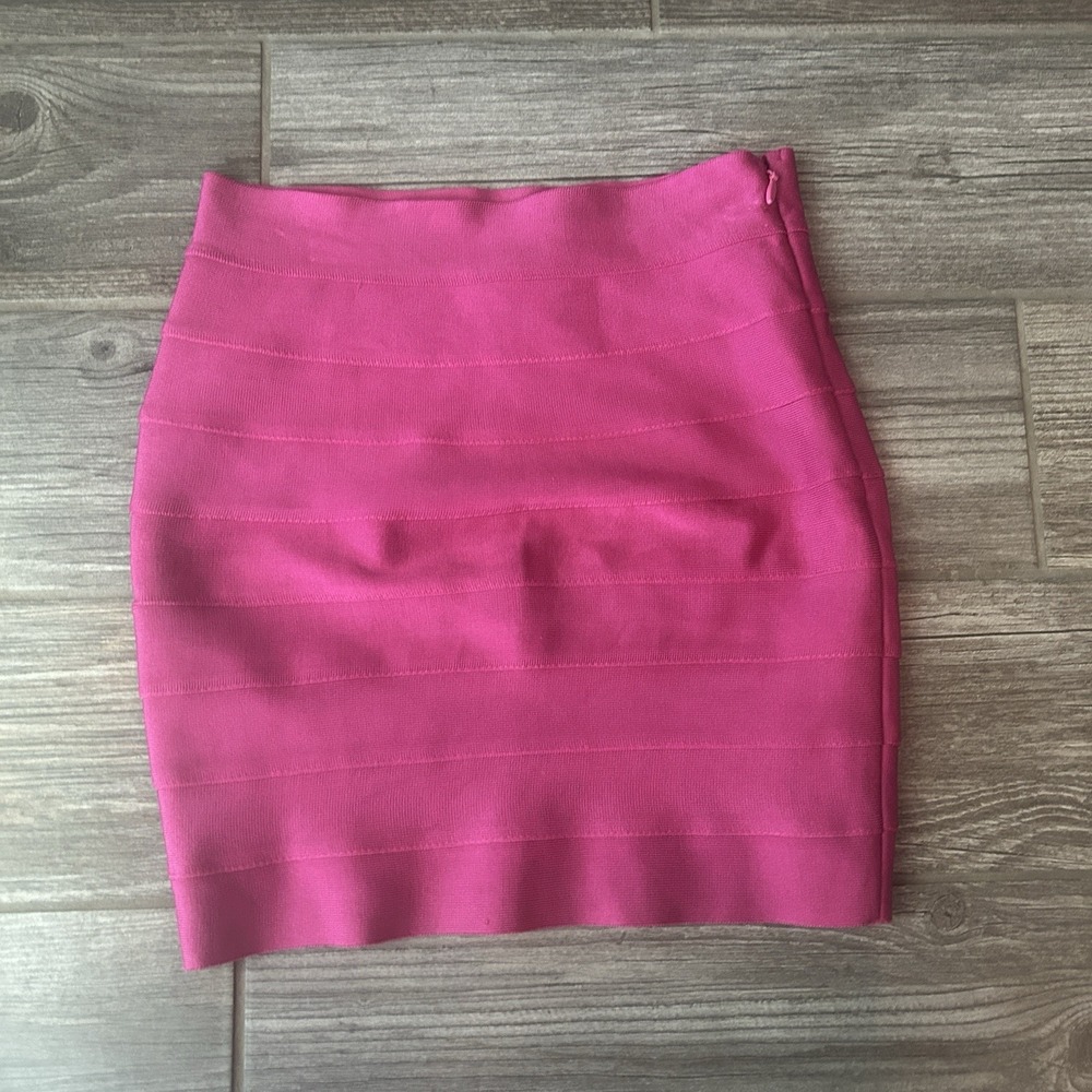 Herve Leger‎ x Forever 21 Bandage Skirt Pink Medium 2010s 2016 Valentine's Day